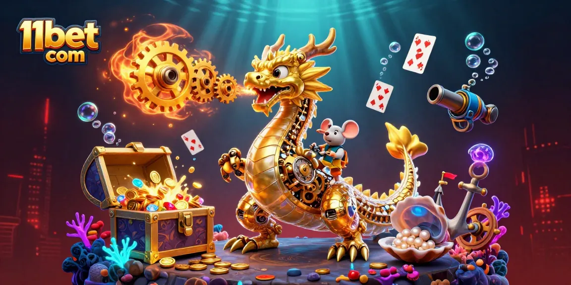 Engage in thrilling opportunities at 11bet com with this dynamic casino scene illustration.
