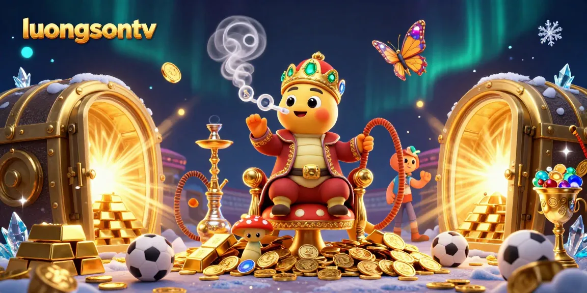 luongsontv sports betting illustration featuring a hookah-master and dynamic game elements.