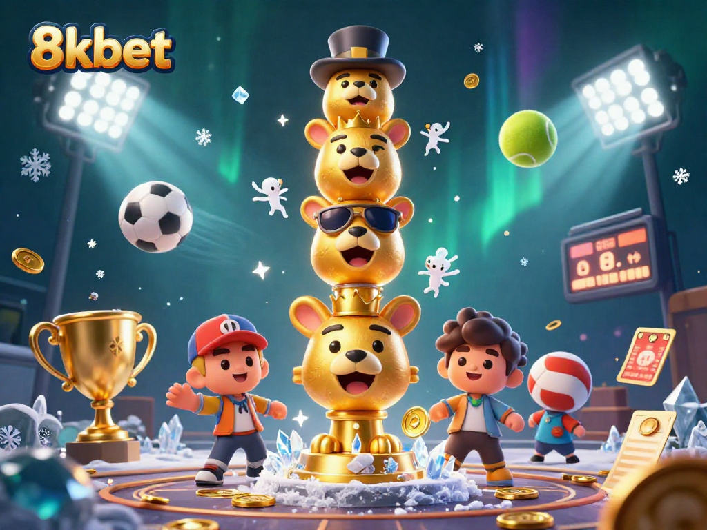 Experience dynamic sports action with 8kbet as colorful sports elements and a golden totem inspire winning moments.