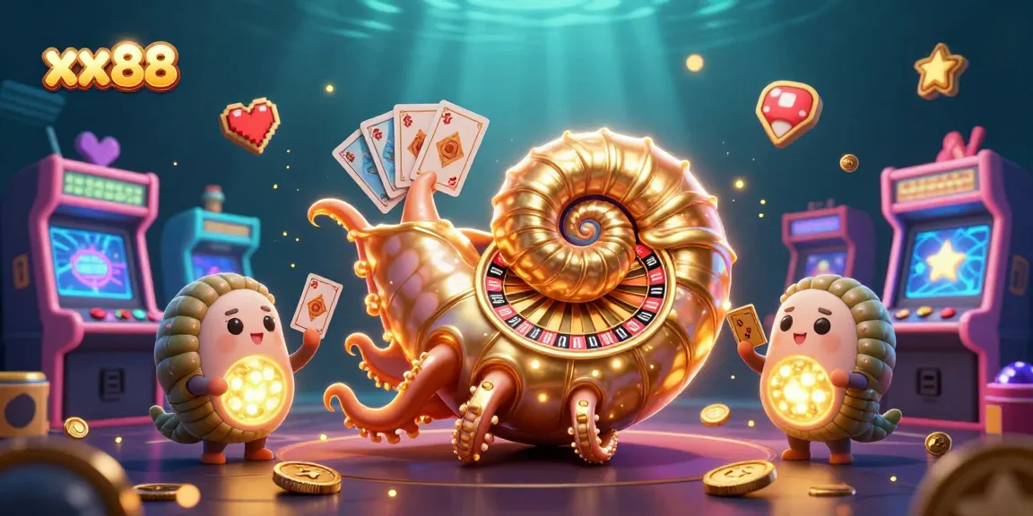 Engage with the vibrant world of xx 88 casino gaming, illuminated by a giant nautilus roulette wheel.