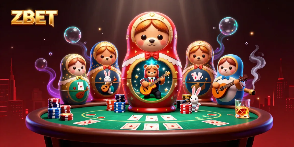 Enjoy ZBET with lively dealers and thrilling games in a vibrant, cartoon-style casino scene.