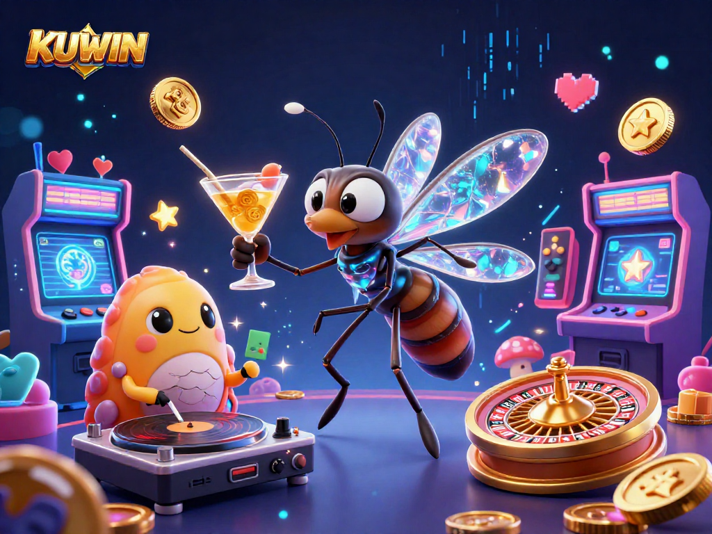 Engage with KUWIN's thrilling games featuring unique casino characters and vibrant gaming elements.