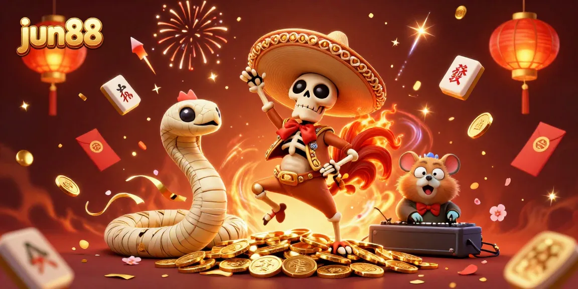 Experience the excitement of jun88 with a vibrant 3D celebration of games and luck.