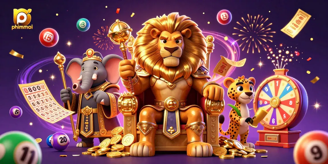 Experience phimmoi's thrilling world of vibrant gambling action with a regal lion king and dynamic lottery elements.