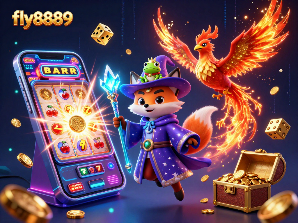 Experience dynamic fun at fly8889 with a fantasy fox wizard and exciting gaming elements