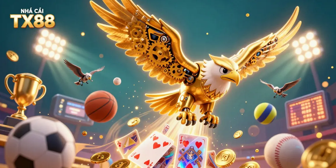 Experience thrilling gameplay at NHÀ CÁI TX88 with vivid 3D illustrations of casino excitement.