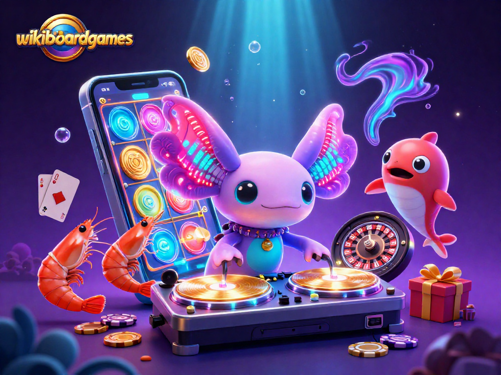 Experience vibrant gameplay at wikiboardgames with a neon underwater casino scene featuring exciting slot games.