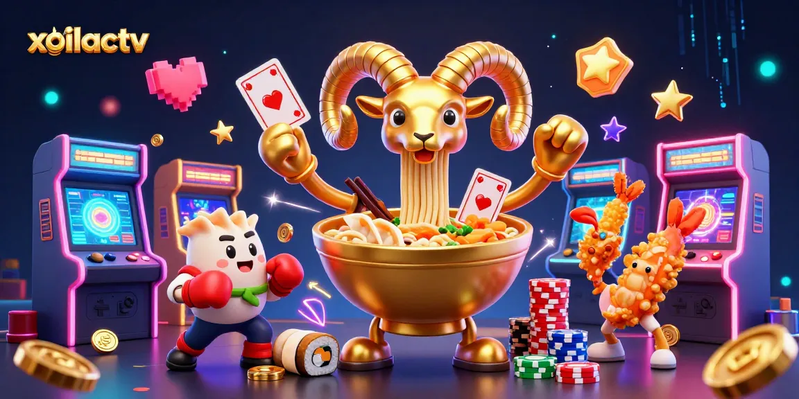 Xoilactv engages players with a lively scene of cartoonish characters and casino elements.