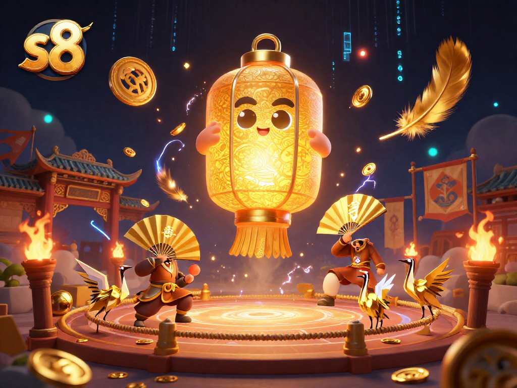Experience the vibrant magic of s8 casino with a golden lantern spirit and welcoming lucky symbols.