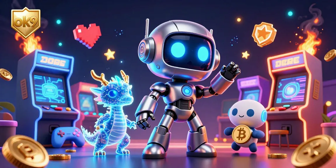 Experience the excitement of ok9 with a vibrant, ultra-detailed 3D casino scene featuring gaming characters and elements.