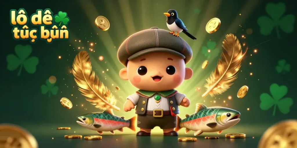 Engaging illustration depicting lô đề trực tuyến with a playful Loch Ness monster and glimmering betting tokens swirling around.