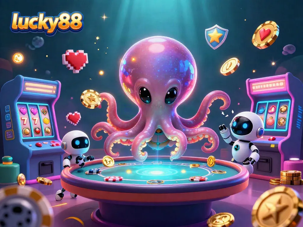 Engage in thrilling games at lucky88 with a vibrant alien scene featuring dynamic casino action.