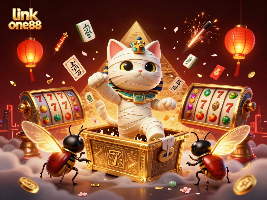 Experience thrilling gameplay with link one88 in a vibrant casino scene featuring dynamic slot elements.