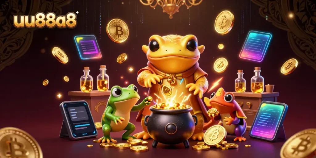 Experience the excitement of uu88a8 casino games with golden alchemists and crypto elements.