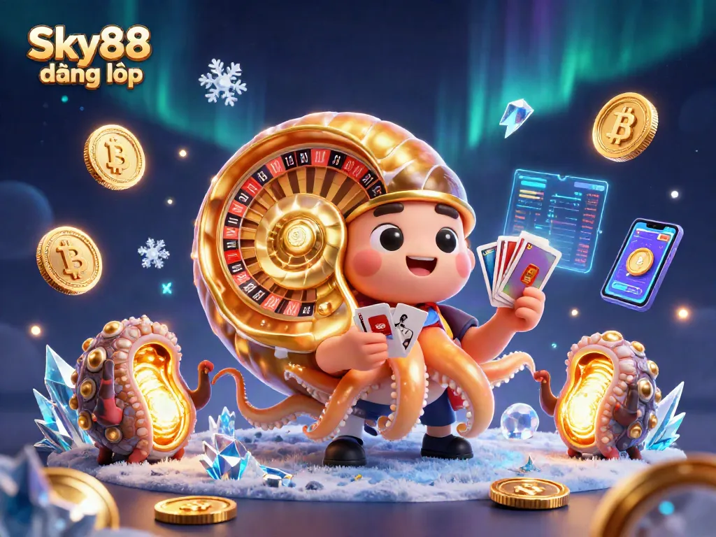 Experience Sky88 đăng nhập with vibrant gaming elements and dynamic 3D action illustration